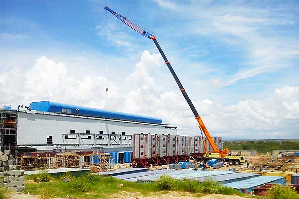 Abe-Tec 200T crane on-site installation.